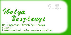 ibolya meszlenyi business card